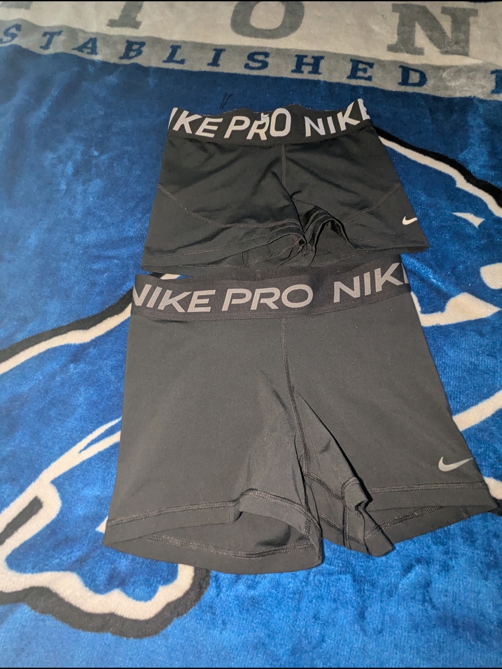Nike Black Pro Logo Waistband Bike Shorts (Pair)